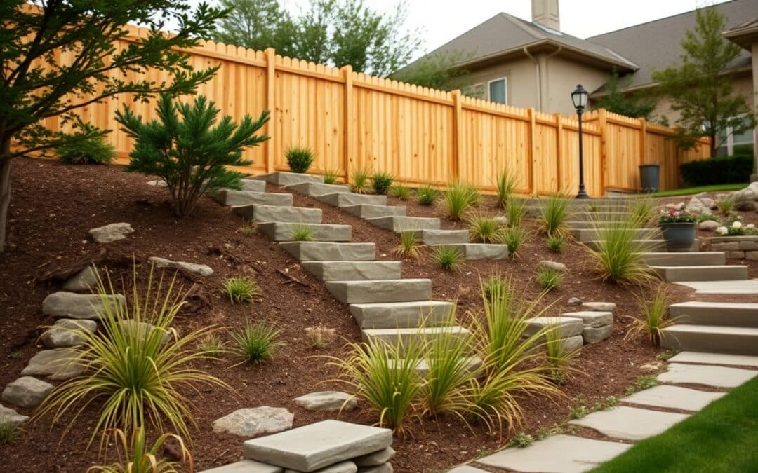What fencing works best for sloped yards in Plano TX