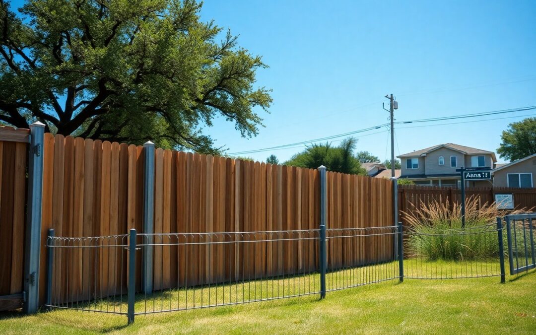 What is the best fencing option for windy areas in Anna TX