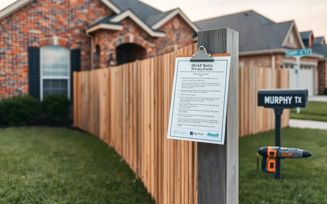 Do HOA rules affect fence installation in Murphy TX
