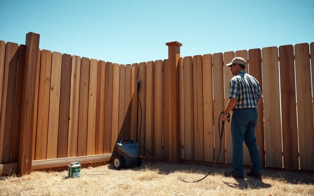 How do I maintain a wood fence in Texas weather